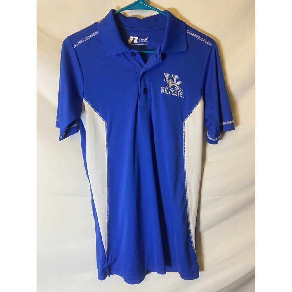 Russell Men ‘s Size Small Uk University of Kentucky Polo Shirt Wildcats College